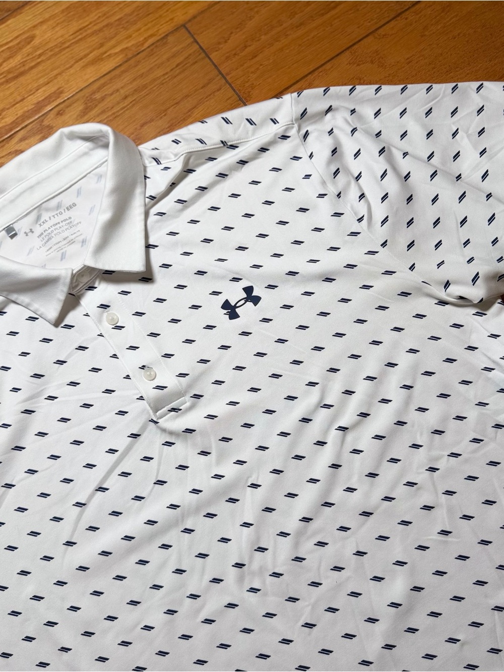 Under Armour Men’s White Polo with Micro-Print